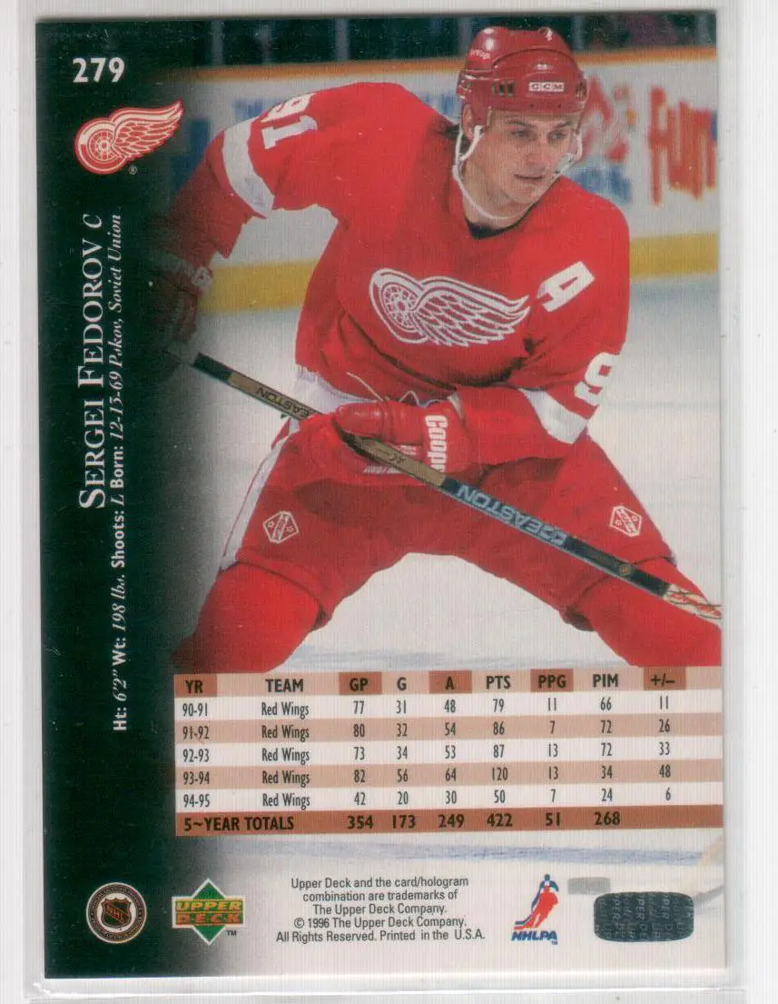 1995-96 Upper Deck #279 Sergei Fedorov 1