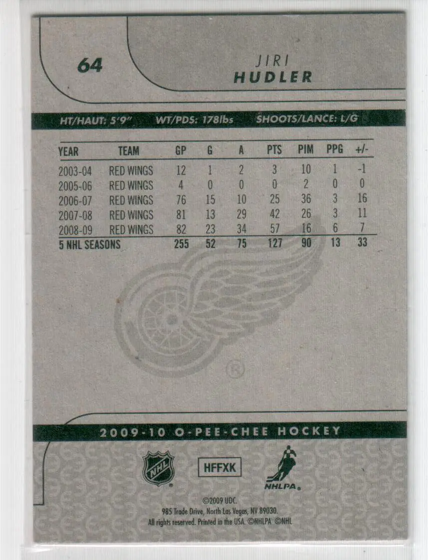 2009-10 O-Pee-Chee #64 Jiri Hudler 1