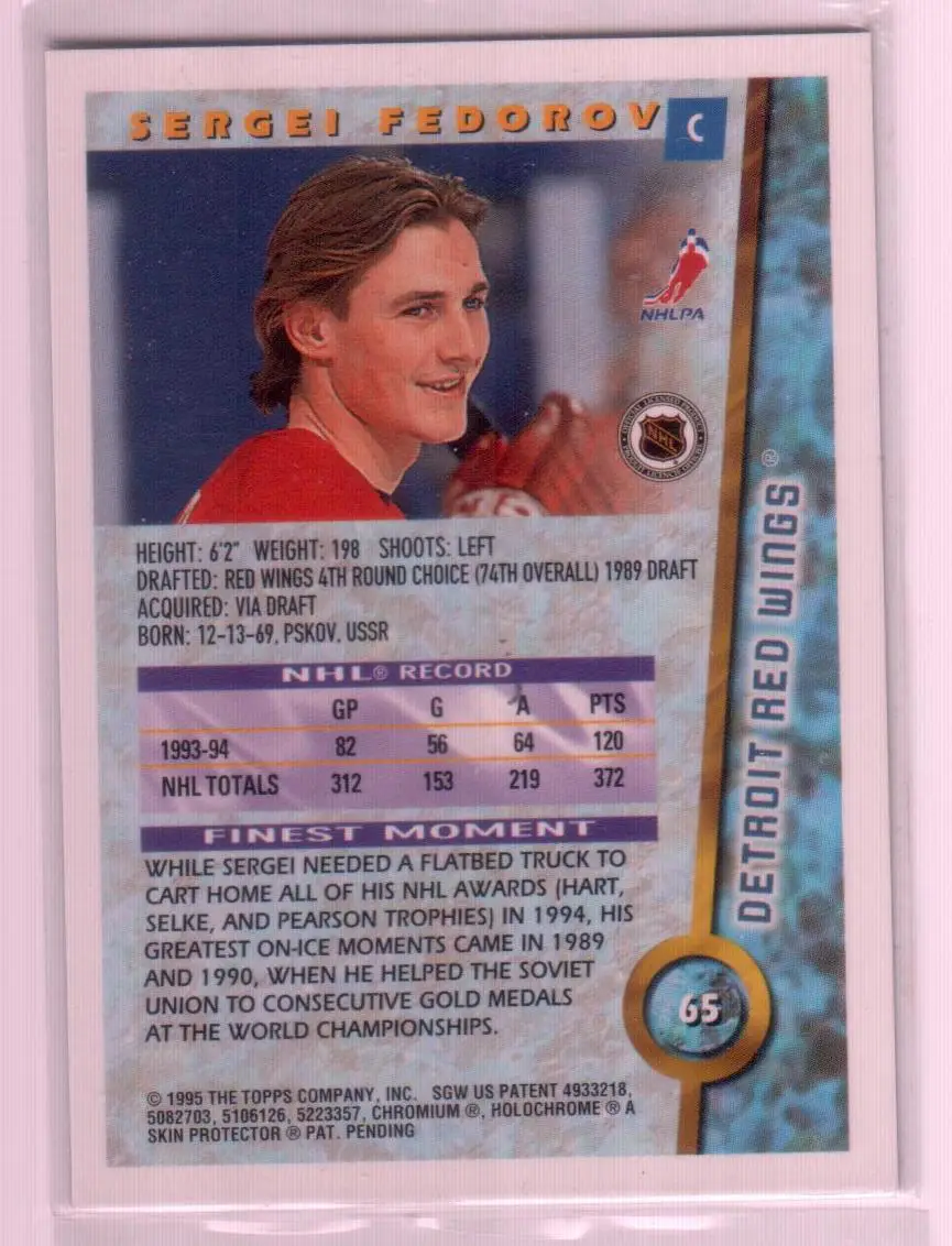 1994-95 Finest #65 Sergei Fedorov 1