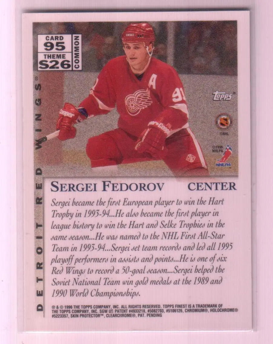 1995-96 Finest #95 Sergei Fedorov B 1