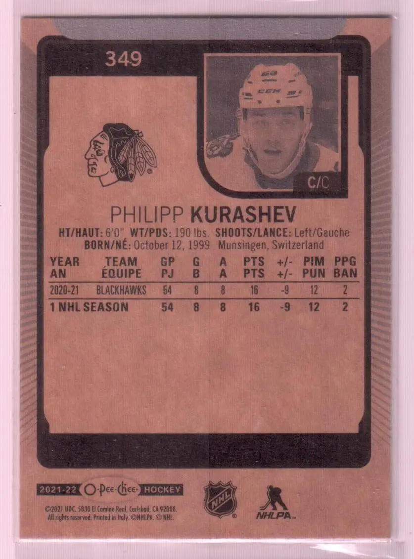 2021-22 O-Pee-Chee #349 Philipp Kurashev 1