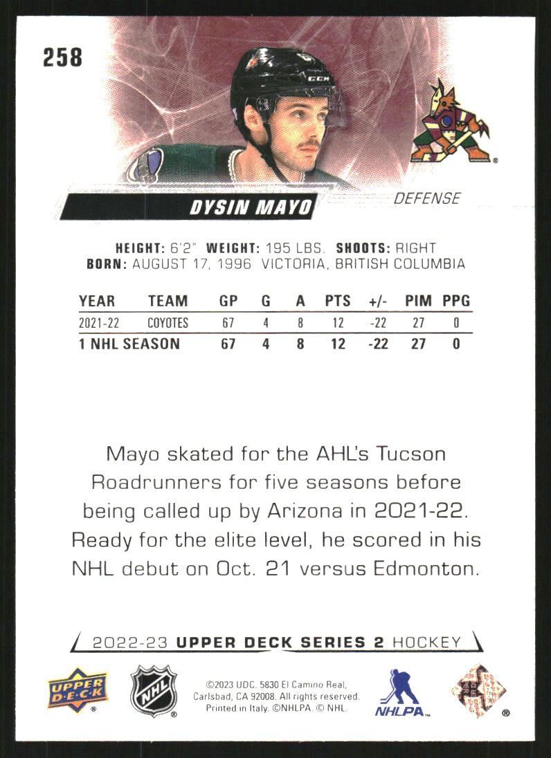 2022-23 Upper Deck #258 Dysin Mayo 1