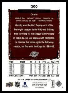 2015-16 Upper Deck Portfolio #200 Wayne Gretzky 1
