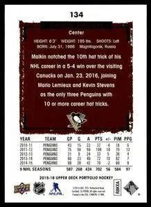 2015-16 Upper Deck Portfolio #134 Evgeni Malkin 1