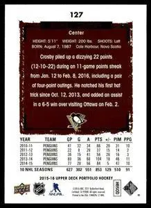 2015-16 Upper Deck Portfolio #127 Sidney Crosby 1