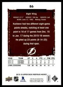 2015-16 Upper Deck Portfolio #86 Nikita Kucherov 1