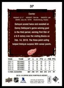 2015-16 Upper Deck Portfolio #37 Pavel Datsyuk 1
