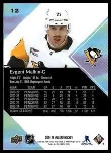 2024-25 Upper Deck Allure #12 Evgeni Malkin 1