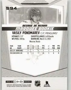 2024-25 O-Pee-Chee #594 Vasily Ponomarev RC 1