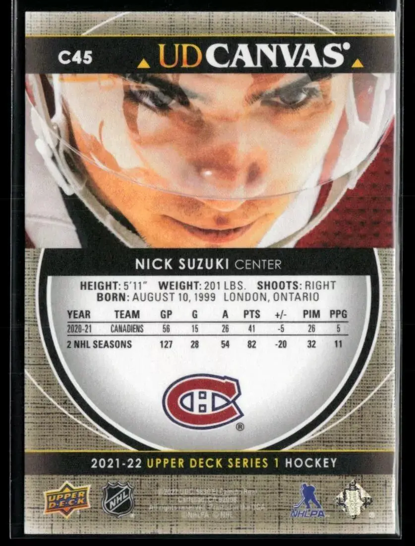 2021-22 Upper Deck Canvas #C45 Nick Suzuki 1