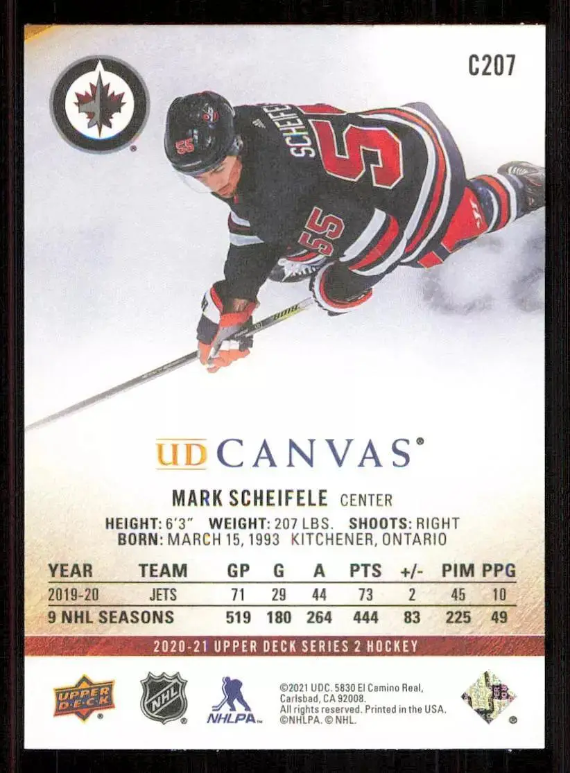 2020-21 Upper Deck Canvas #C207 Mark Scheifele 1