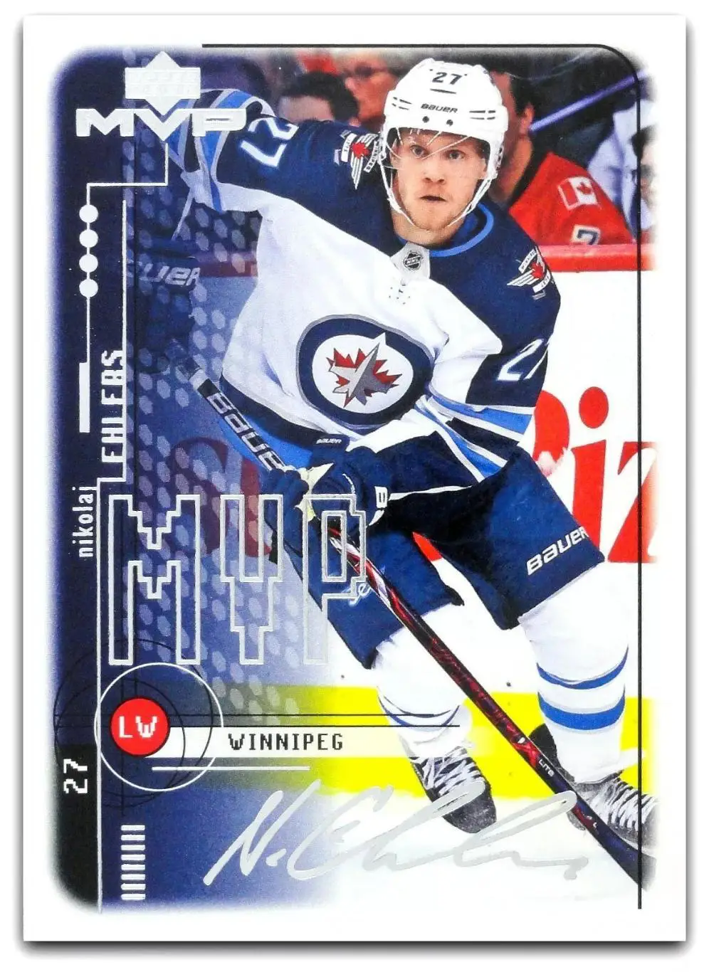 2018-19 Upper Deck MVP 20th Anniversary Tribute Silver Script #86 Nikolaj Ehler