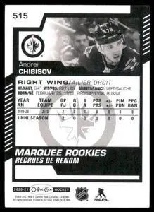 2020-21 O-Pee-Chee #515 Andrei Chibisov RC 1