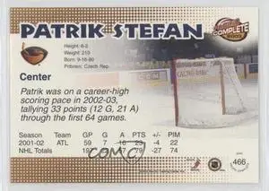 2002-03 Pacific Complete #466 Patrik Stefan 1
