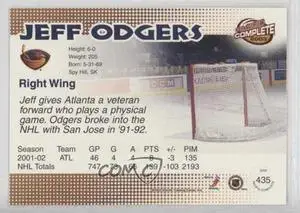2002-03 Pacific Complete #435 Jeff Odgers 1