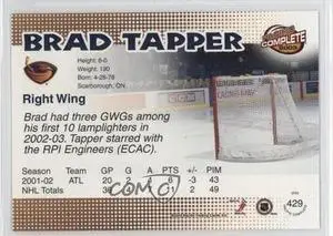 2002-03 Pacific Complete #429 Brad Tapper 1
