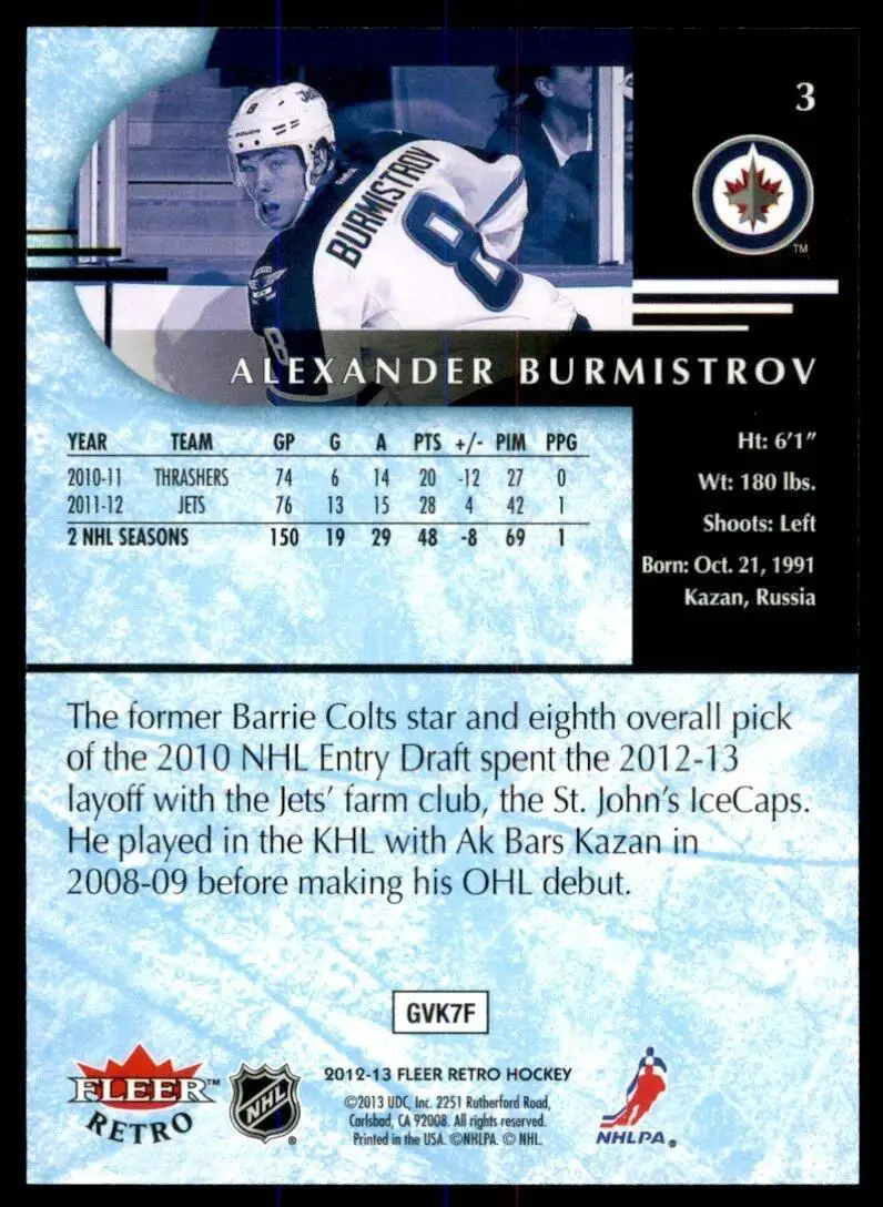 2012-13 Fleer Retro #3 Alexander Burmistrov 1