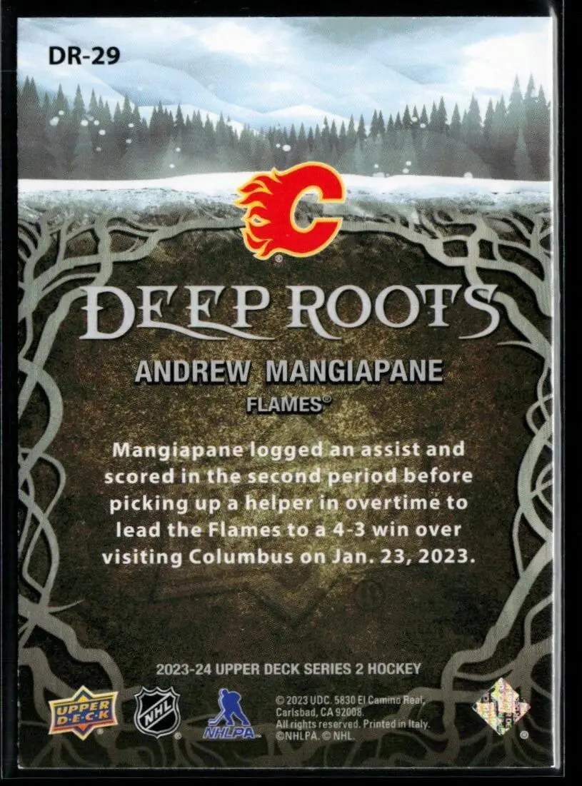 2023-24 Upper Deck Deep Roots #DR29 Andrew Mangiapane 1