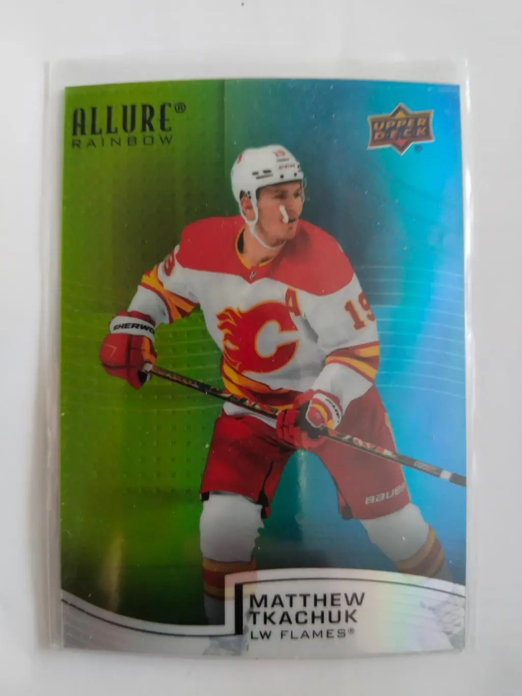2021-22 Upper Deck Allure Rainbow Green Blue #R98 Matthew Tkachuk 247/299