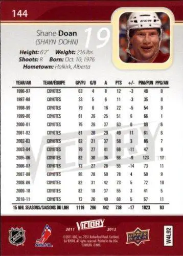 2011-12 Upper Deck Victory #144 Shane Doan 1