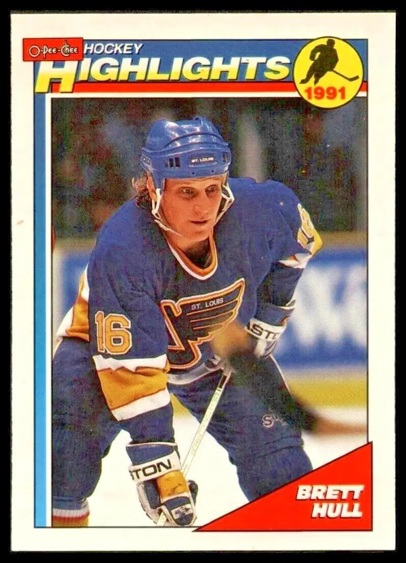 1991-92 O-Pee-Chee #403 Brett Hull HL