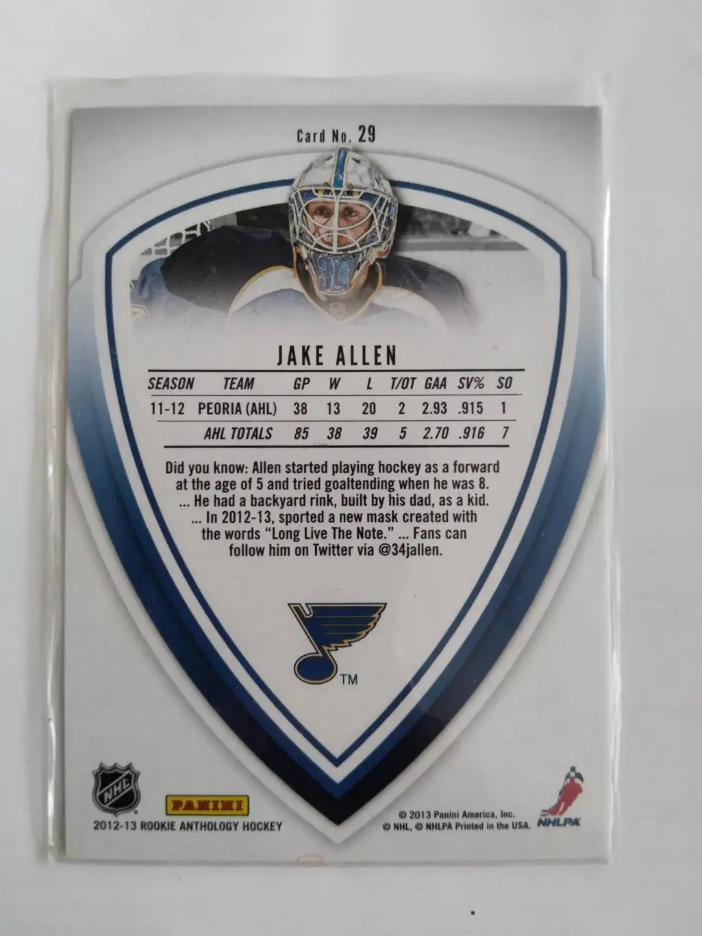 2012-13 Elite Rookies #29 Jake Allen 402/999 1