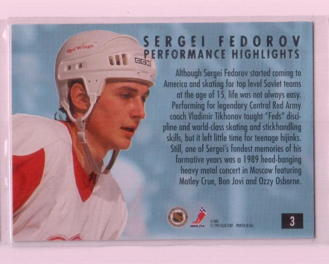 1994-95 Ultra Sergei Fedorov #3 Sergei Fedorov 1
