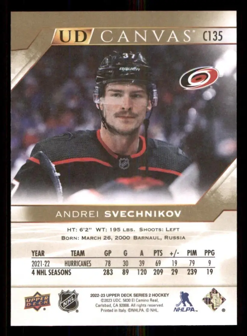2022-23 Upper Deck UD Canvas #C135 Andrei Svechnikov 1