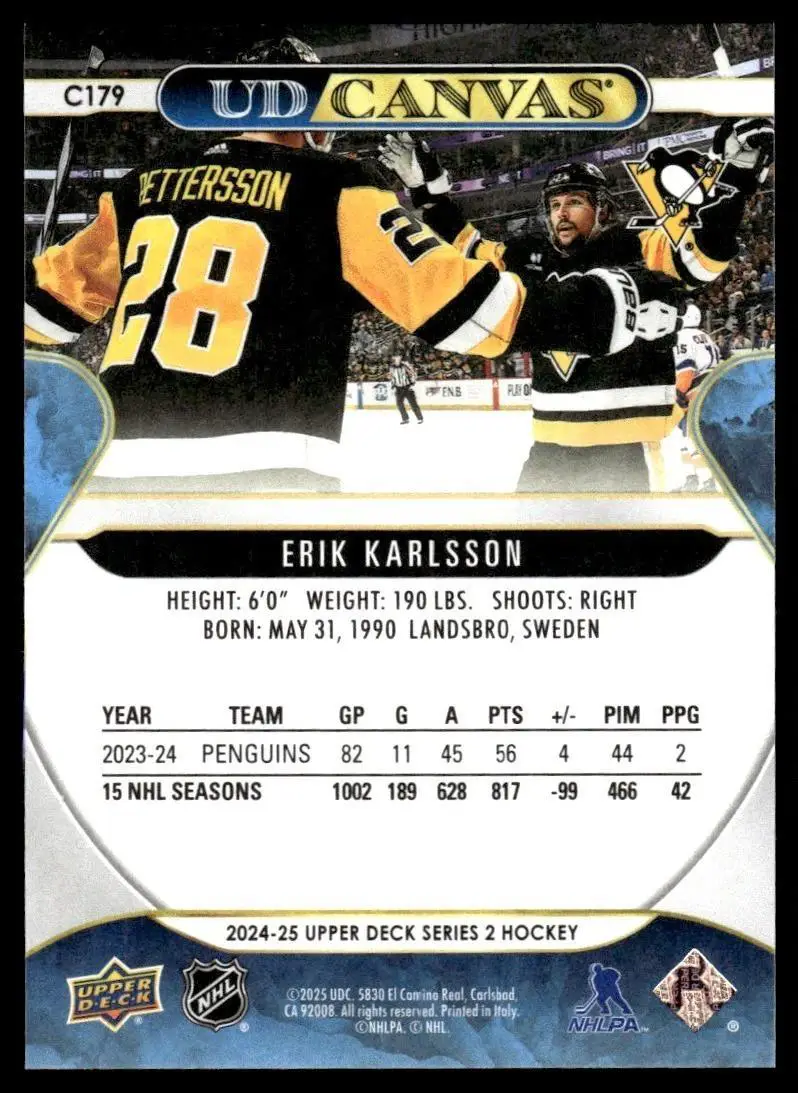 2024-25 Upper Deck UD Canvas #C179 Erik Karlsson 1