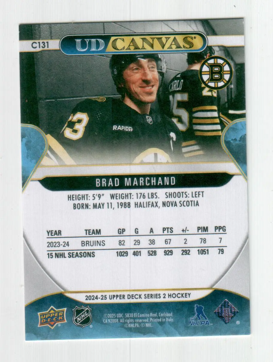 2024-25 Upper Deck UD Canvas #C131 Brad Marchand 1