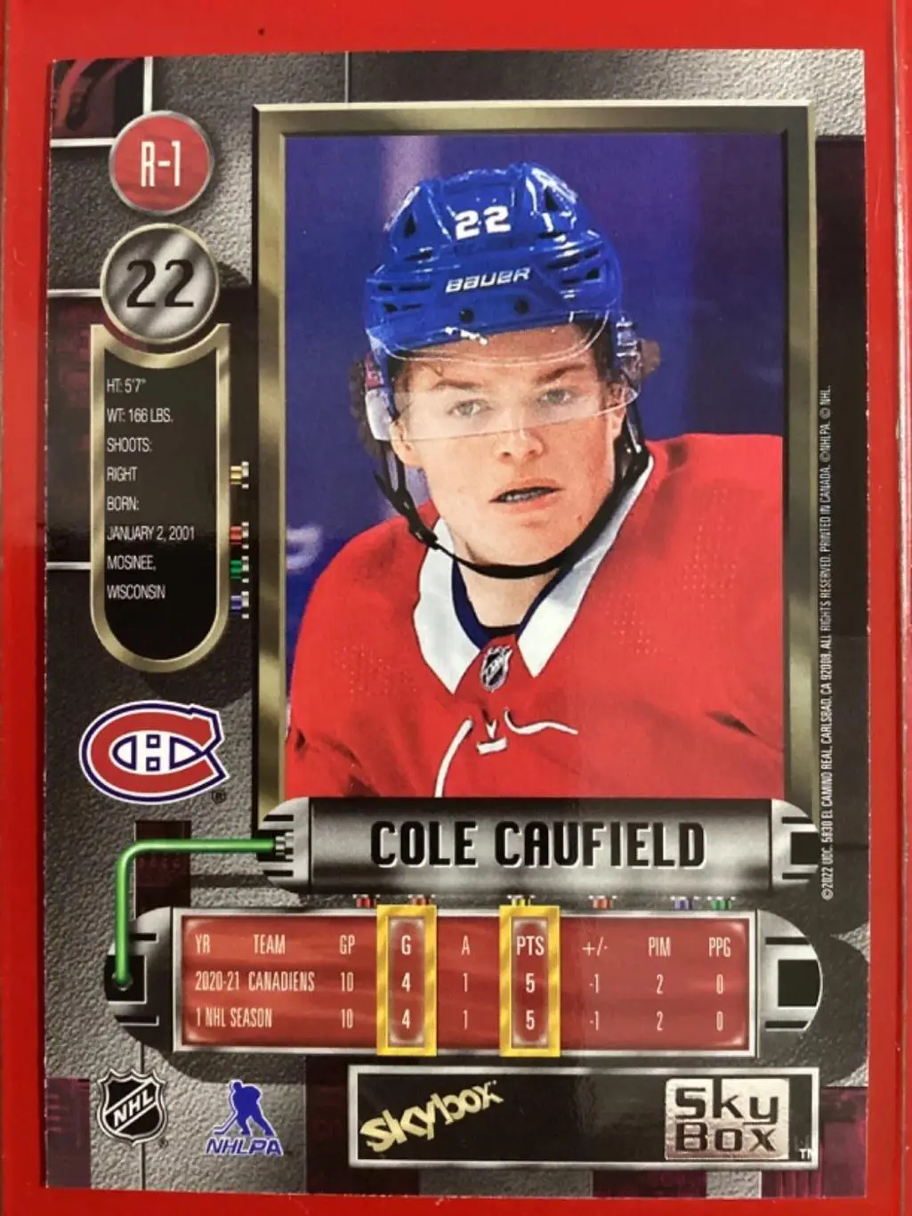 2021-22 Metal Universe '97-98 Retro Rookies #R1 Cole Caufield 1