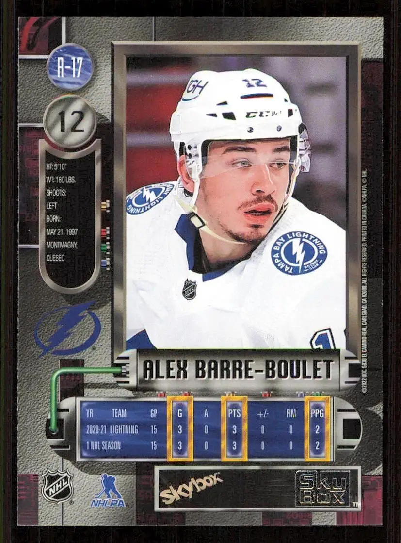 2021-22 Metal Universe '97-98 Retro Rookies #R17 Alex Barre-Boulet 1