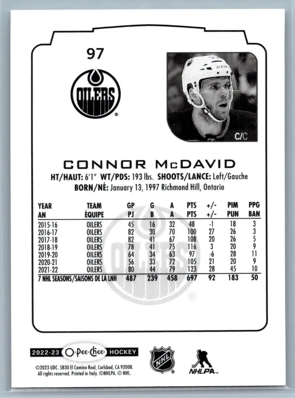 2022-23 O-Pee-Chee #97 Connor McDavid 1