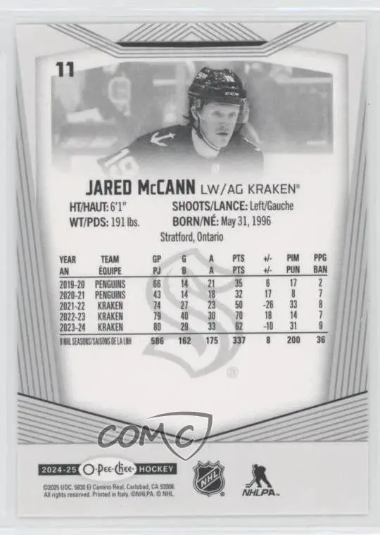 2024-25 O-Pee-Chee - [Base] #11 Jared McCann 1