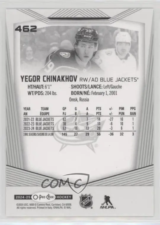 2024-25 O-Pee-Chee - [Base] #462 Yegor Chinakhov 1