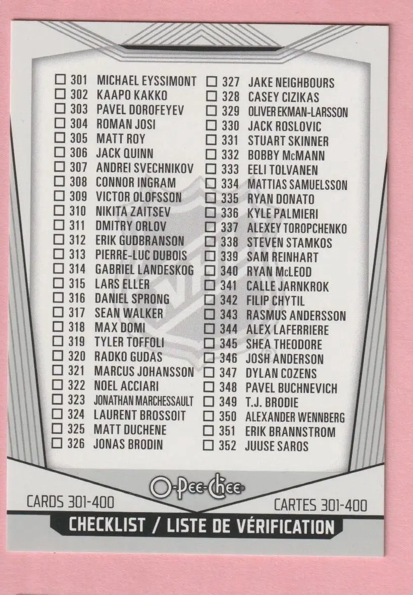2024-25 O-Pee-Chee - [Base] #400 Checklist