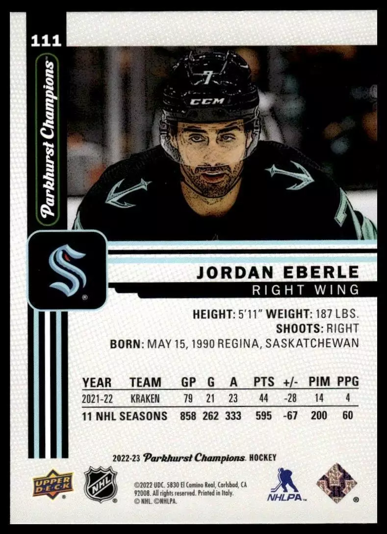 2022-23 Parkhurst Champions #111 Jordan Eberle 1