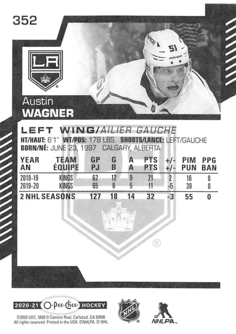 2020-21 O-Pee-Chee #352 Austin Wagner 1