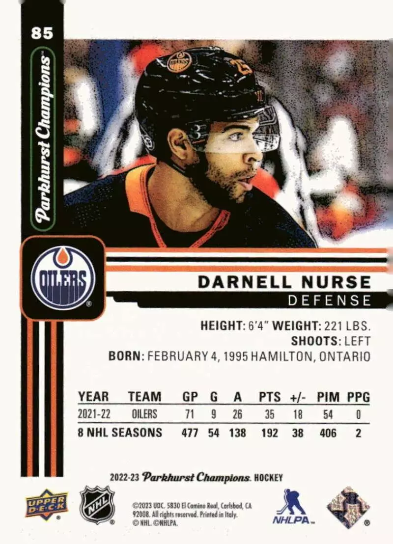 2022-23 Parkhurst Champions #85 Darnell Nurse 1