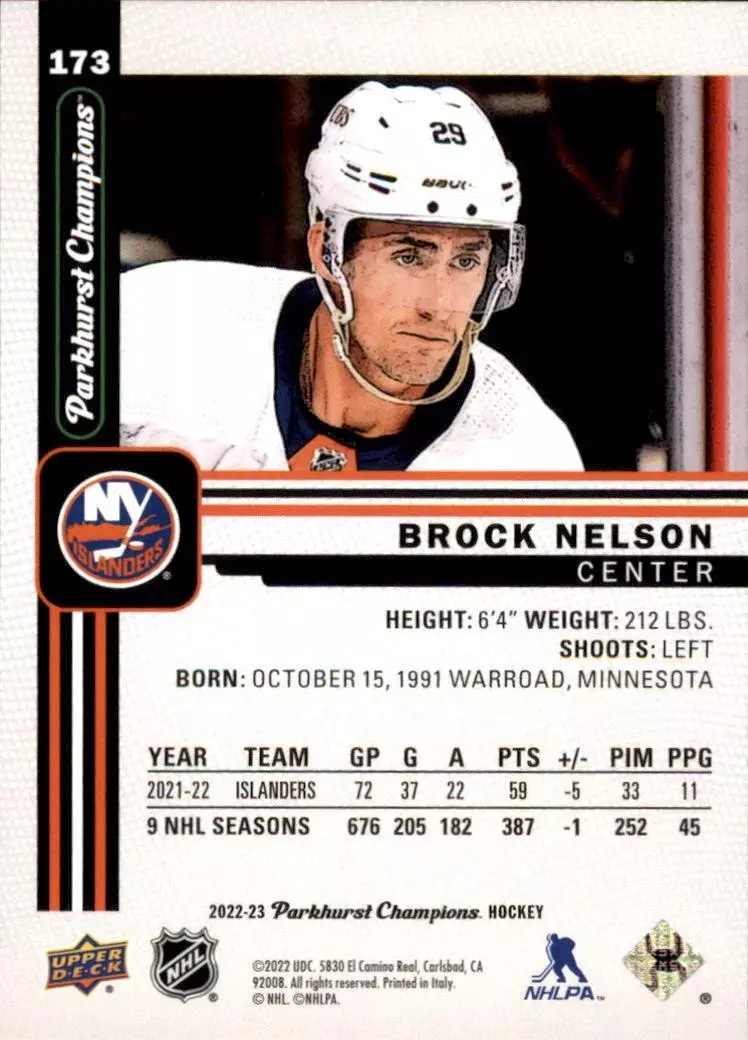 2022-23 Parkhurst Champions #128 Tyler Toffoli 1