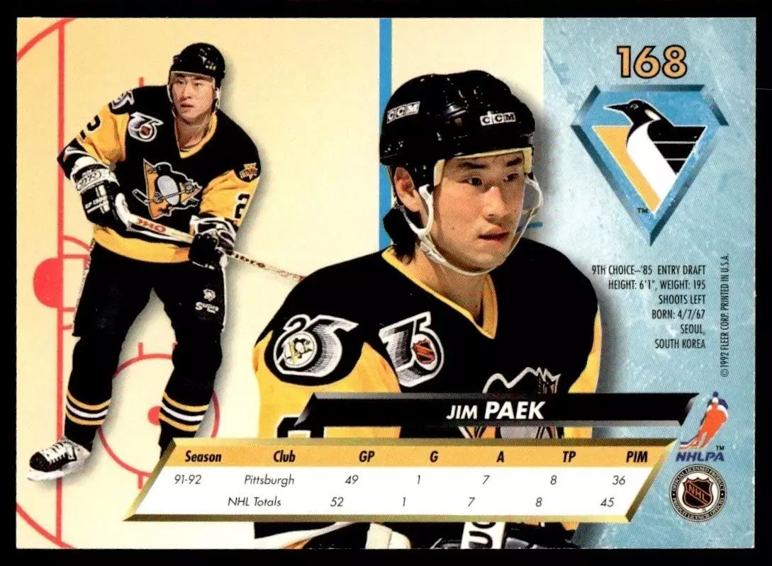 1992-93 Ultra #168 Jim Paek 1