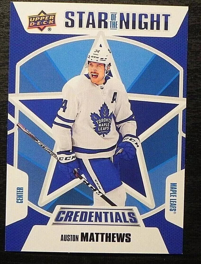2019-20 Upper Deck Credentials 1st Star of the Night #1S02 Auston Matthews