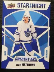 2019-20 Upper Deck Credentials 1st Star of the Night #1S02 Auston Matthews