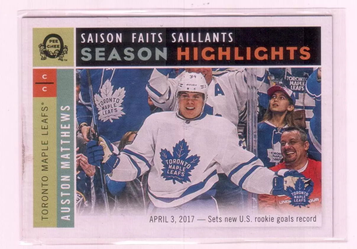 2017-18 O-Pee-Chee Retro #554 Auston Matthews SH