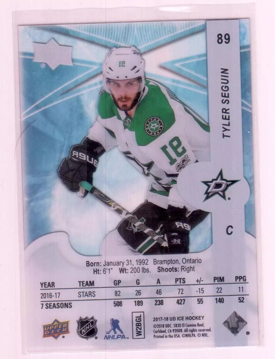 2017-18 Upper Deck Ice #89 Tyler Seguin 1