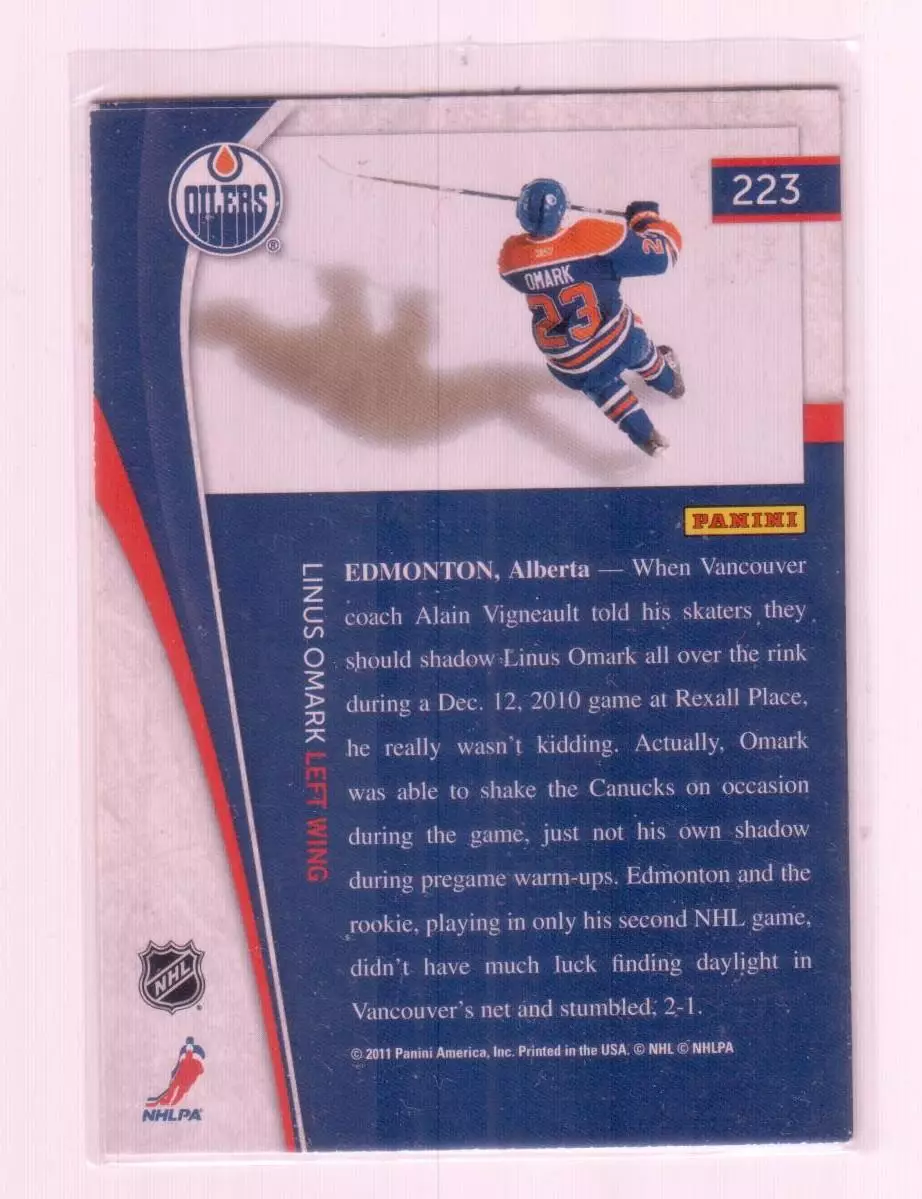 2011-12 Pinnacle #223 Linus Omark 1