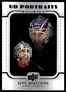 2019-20 Upper Deck UD Portraits #P91 Elvis Merzlikins