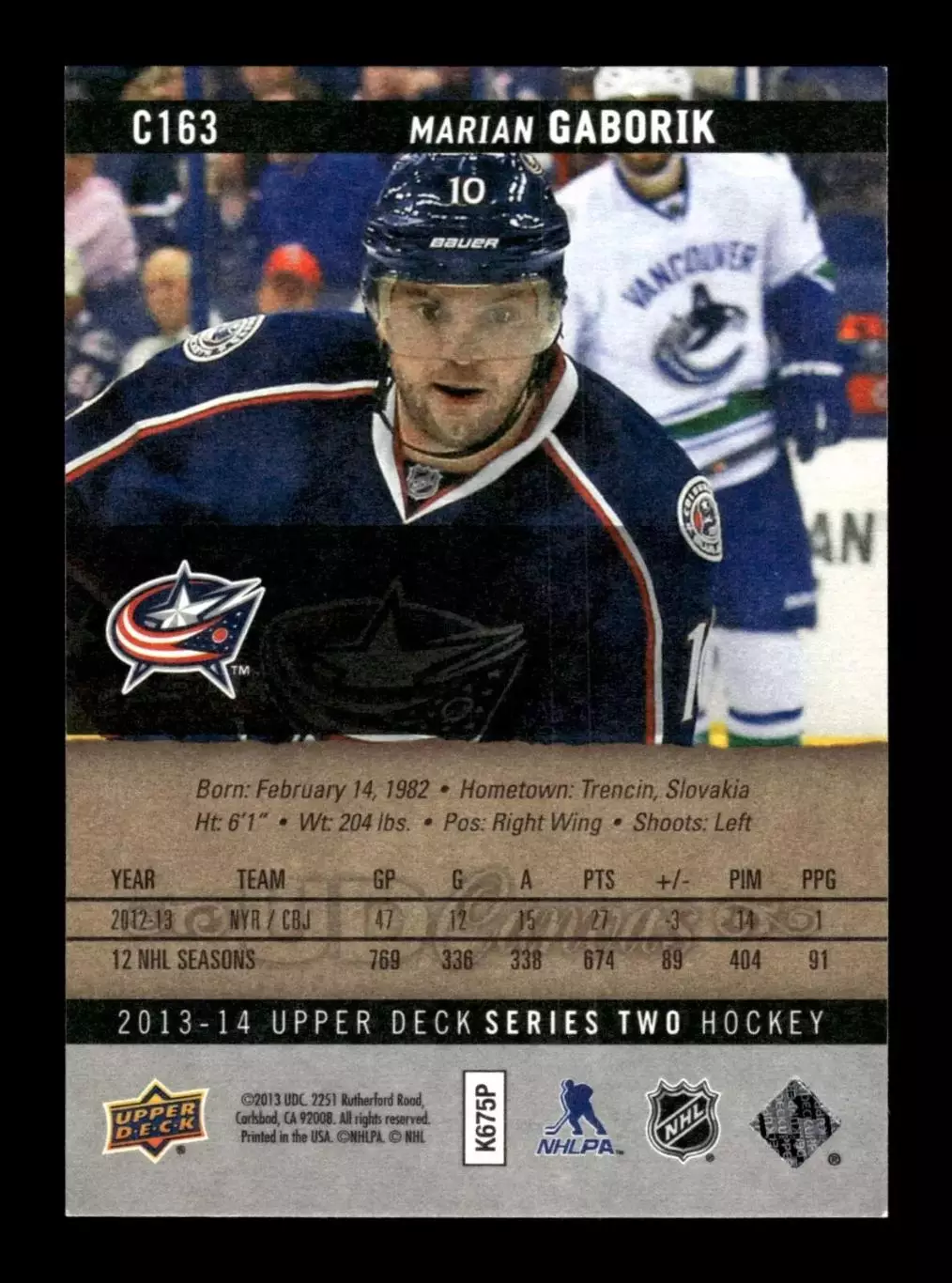 2013-14 Upper Deck Canvas #C163 Marian Gaborik 1