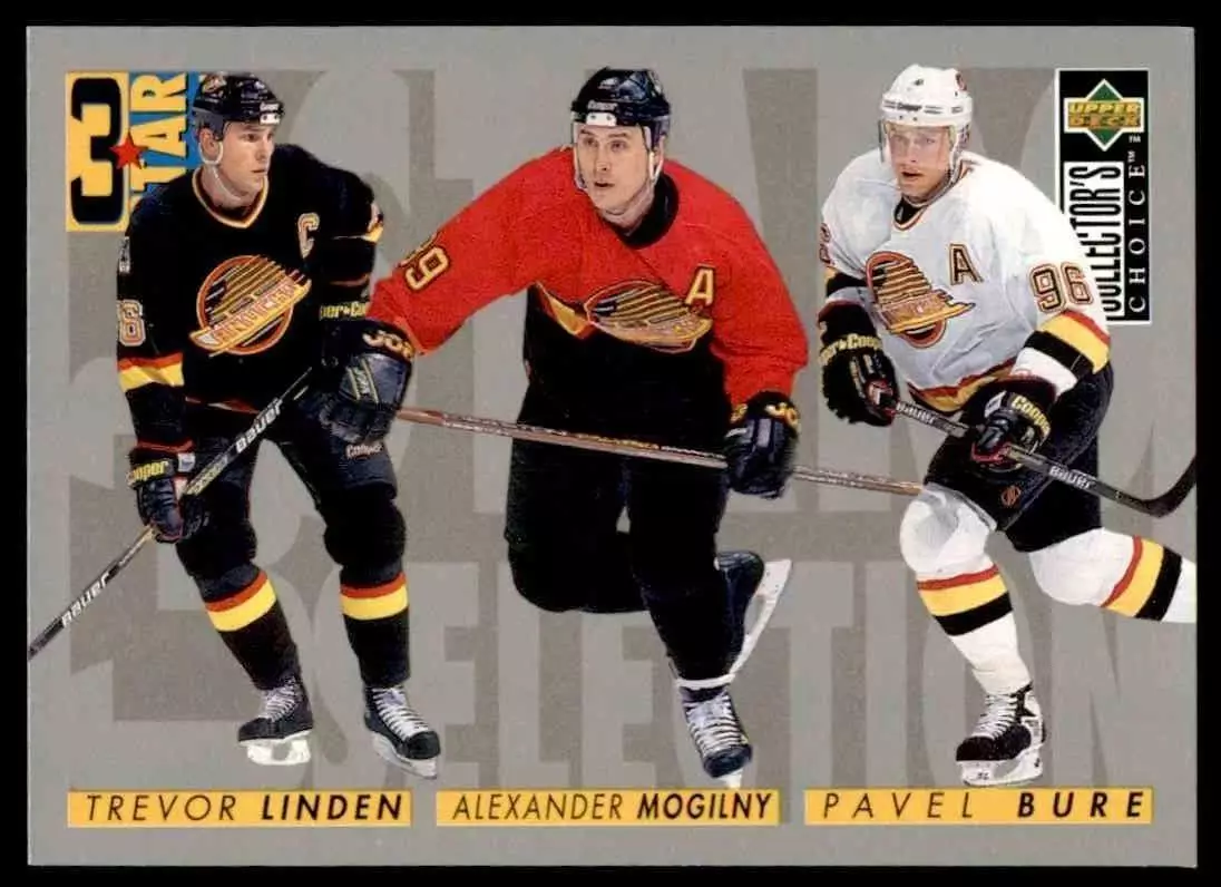 1996-97 Collector's Choice #333 Mogilny/Bure/Linden