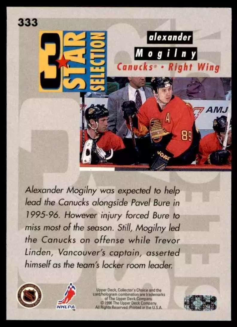 1996-97 Collector's Choice #333 Mogilny/Bure/Linden 1